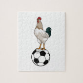 Rooster Soccer player Soccer Legpuzzel (Verticaal)