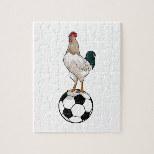Rooster Soccer player Soccer Legpuzzel (Verticaal)