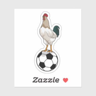 Rooster Soccer player Soccer Sticker