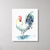 Rooster Splash - Waterverf Canvas Afdruk (Voorkant)