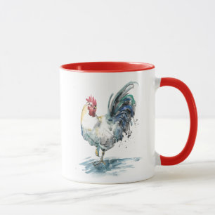 Rooster Splash - Waterverf Mok
