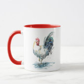 Rooster Splash - Waterverf Mok (Links)