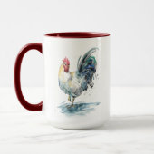 Rooster Splash - Waterverf Mok (Links)