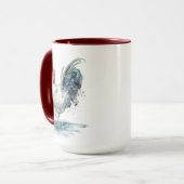 Rooster Splash - Waterverf Mok (Voorkant links)