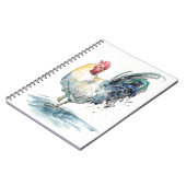 Rooster Splash - Waterverf Notitieboek (Linkerzijde)