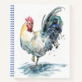 Rooster Splash - Waterverf Notitieboek (Voorkant)