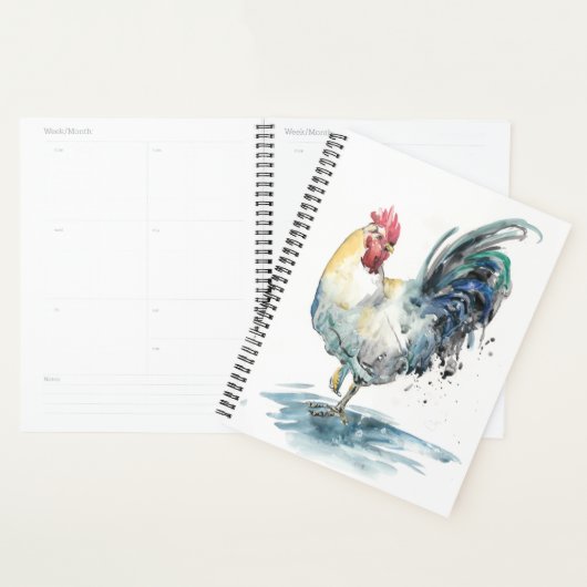 Rooster Splash - Waterverf Planner (Display)