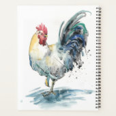 Rooster Splash - Waterverf Planner (Achterkant)