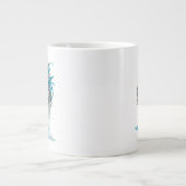 Rooster Splash - Waterverf Portret Grote Koffiekop (Voorkant)