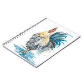 Rooster Splash - Waterverf Portret Notitieboek (Linkerzijde)