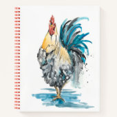 Rooster Splash - Waterverf Portret Notitieboek (Voorkant)