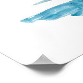 Rooster Splash - Waterverf Portret Poster (Hoek)