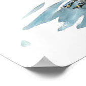 Rooster Splash - Waterverf Poster (Hoek)