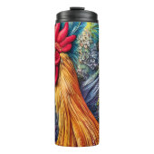 Rooster Splendor met persoonlijke naam Thermosbeker (Voorkant)