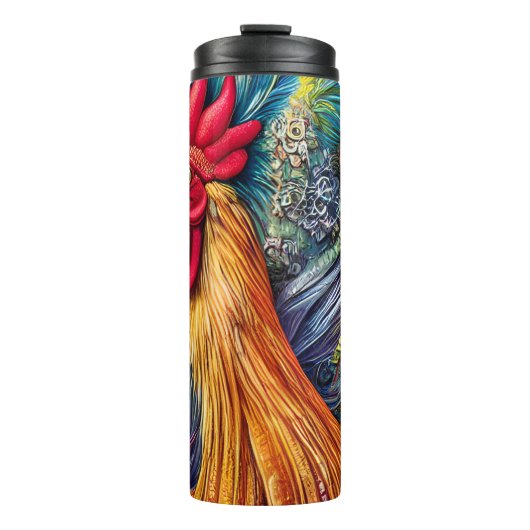 Rooster Splendor met persoonlijke naam Thermosbeker (Voorkant)