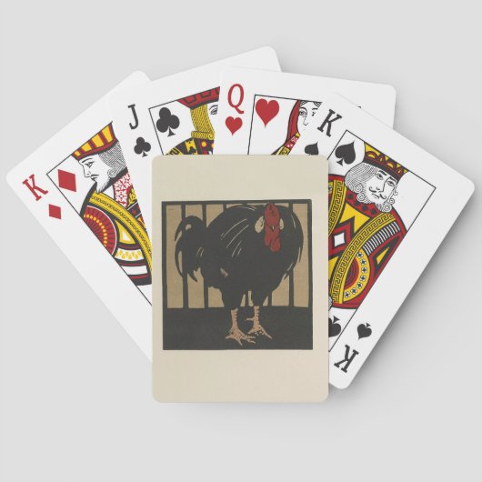 Rooster - Square Animals Illustratie Pokerkaarten (Achterkant)