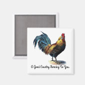  Rooster Square Magnet (Voorkant / Achterkant)