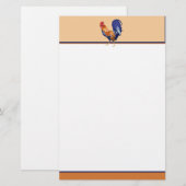 Rooster Stationery Briefpapier (Voorkant / Achterkant)