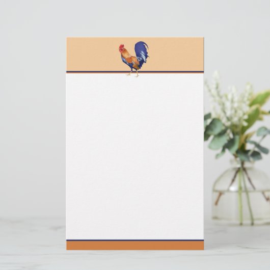 Rooster Stationery Briefpapier (Staand voorkant)