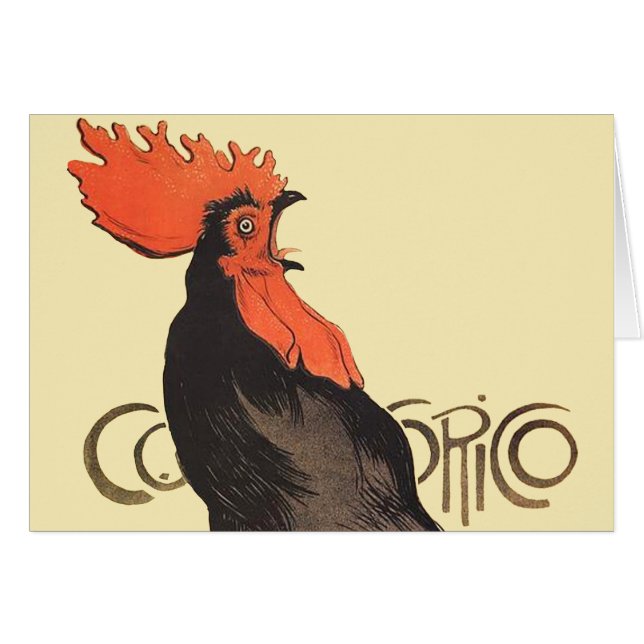 Rooster Steinlen Cocorico French Art (Voorkant Horizontaal)