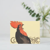 Rooster Steinlen Cocorico French Art Briefkaart (Staand voorkant)