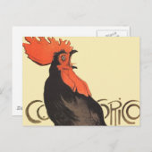Rooster Steinlen Cocorico French Art Briefkaart (Voorkant / Achterkant)
