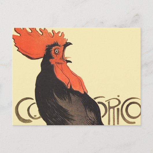 Rooster Steinlen Cocorico French Art Briefkaart (Voorkant)
