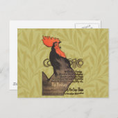 Rooster Steinlen Cocorico French Art Briefkaart (Voorkant / Achterkant)