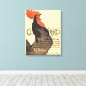 Rooster Steinlen Cocorico French Art Canvas Afdruk (Insitu (Houten vloer))