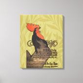 Rooster Steinlen Cocorico French Art Canvas Afdruk (Voorkant)