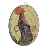 Rooster Steinlen Cocorico French Art Dartbord (Voorkant Links)