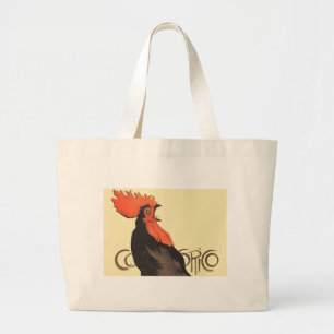 Rooster Steinlen Cocorico French Art Grote Tote Bag