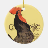 Rooster Steinlen Cocorico French Art Keramisch Ornament (Achterkant)