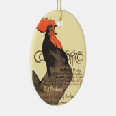 Rooster Steinlen Cocorico French Art Keramisch Ornament (Rechts)