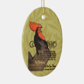 Rooster Steinlen Cocorico French Art Keramisch Ornament (Rechts)
