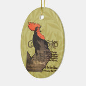 Rooster Steinlen Cocorico French Art Keramisch Ornament (Links)