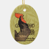 Rooster Steinlen Cocorico French Art Keramisch Ornament (Achterkant)