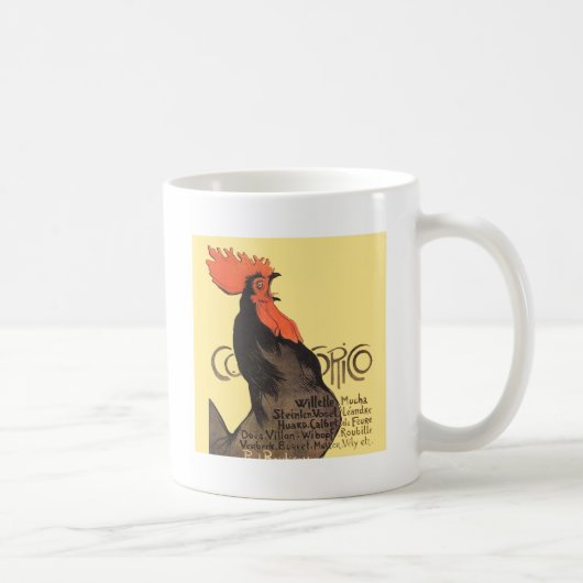 Rooster Steinlen Cocorico French Art Koffiemok (Rechts)