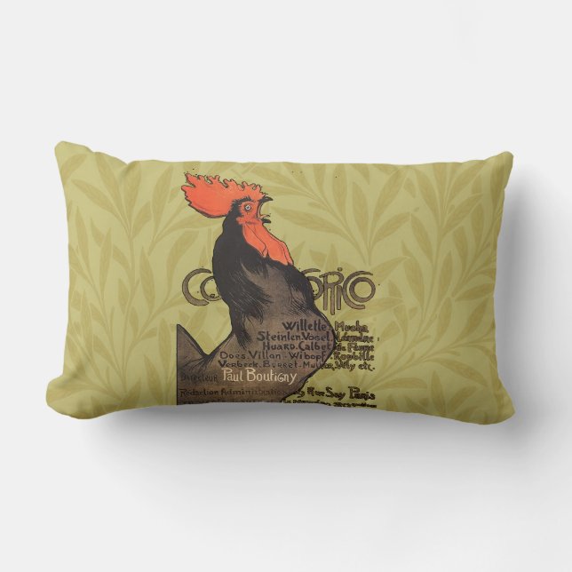 Rooster Steinlen Cocorico French Art Kussen (Voorkant)