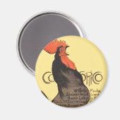 Rooster Steinlen Cocorico French Art Magneet (Voorkant / Achterkant)