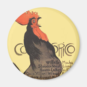 Rooster Steinlen Cocorico French Art Magneet