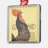 Rooster Steinlen Cocorico French Art Metalen Ornament (Links)