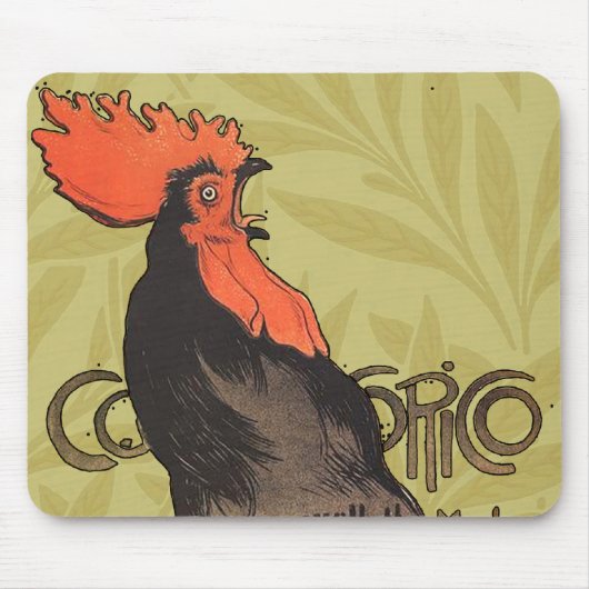 Rooster Steinlen Cocorico French Art Muismat (Voorkant)