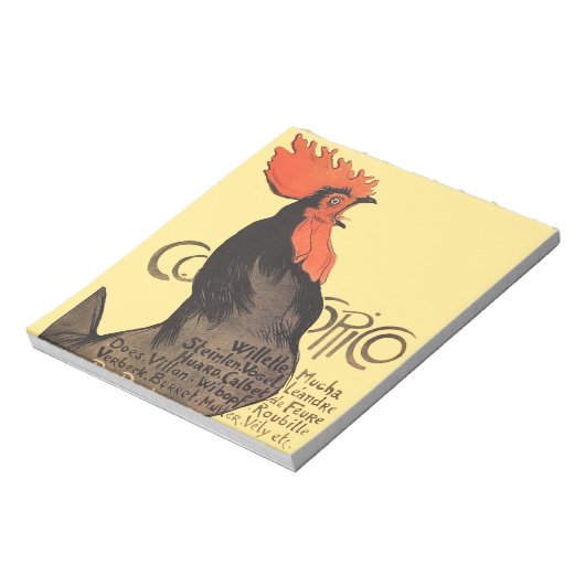 Rooster Steinlen Cocorico French Art Notitieblok (Linkerzijde)