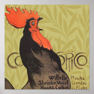 Rooster Steinlen Cocorico French Art Poster