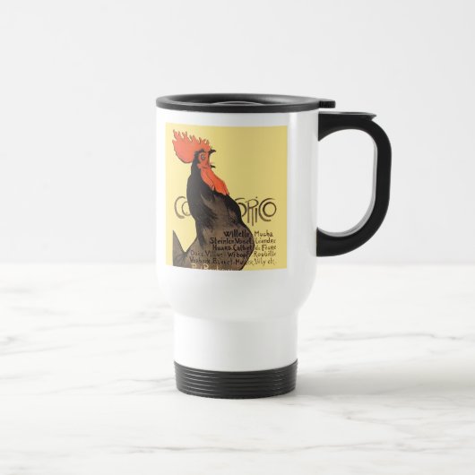 Rooster Steinlen Cocorico French Art Reisbeker (Rechts)