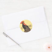 Rooster Steinlen Cocorico French Art Ronde Sticker (Envelop)