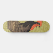 Rooster Steinlen Cocorico French Art Skateboard (Horizontaal)