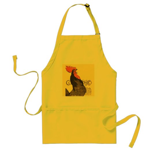 Rooster Steinlen Cocorico French Art Standaard Schort (Voorkant)
