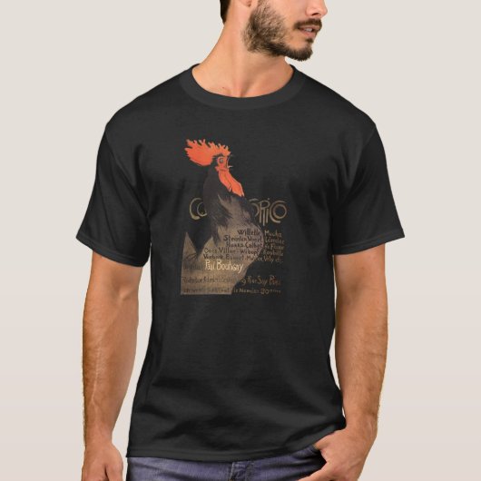 Rooster Steinlen Cocorico French Art T-shirt (Voorkant)